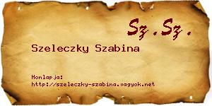 Szeleczky Szabina névjegykártya